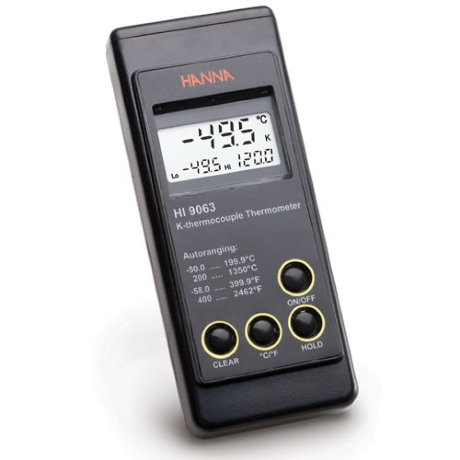 HANNA HI9063 Heavy Duty K-Type Thermocouple Thermometer (-50.0 to to 1350°C; -58.0 to 2462°F