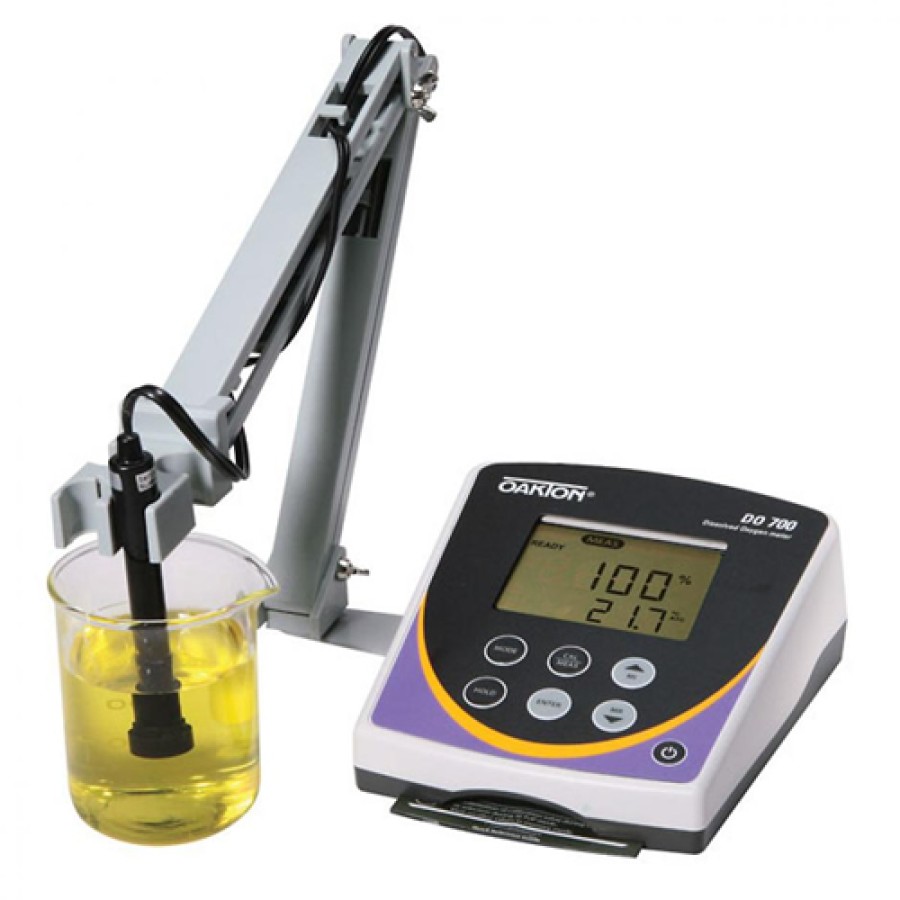 Oakton WD-35415-00 DO 700 Dissolved Oxygen Benchtop Meter with Probe and Probe Stand