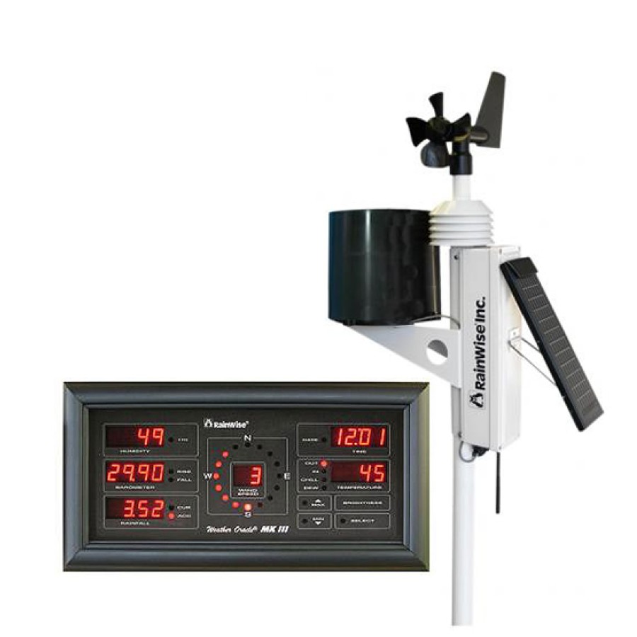 RainWise MK-III-RTI Solar Powered Wireless Pro Weather Station w/ Black Base Unit