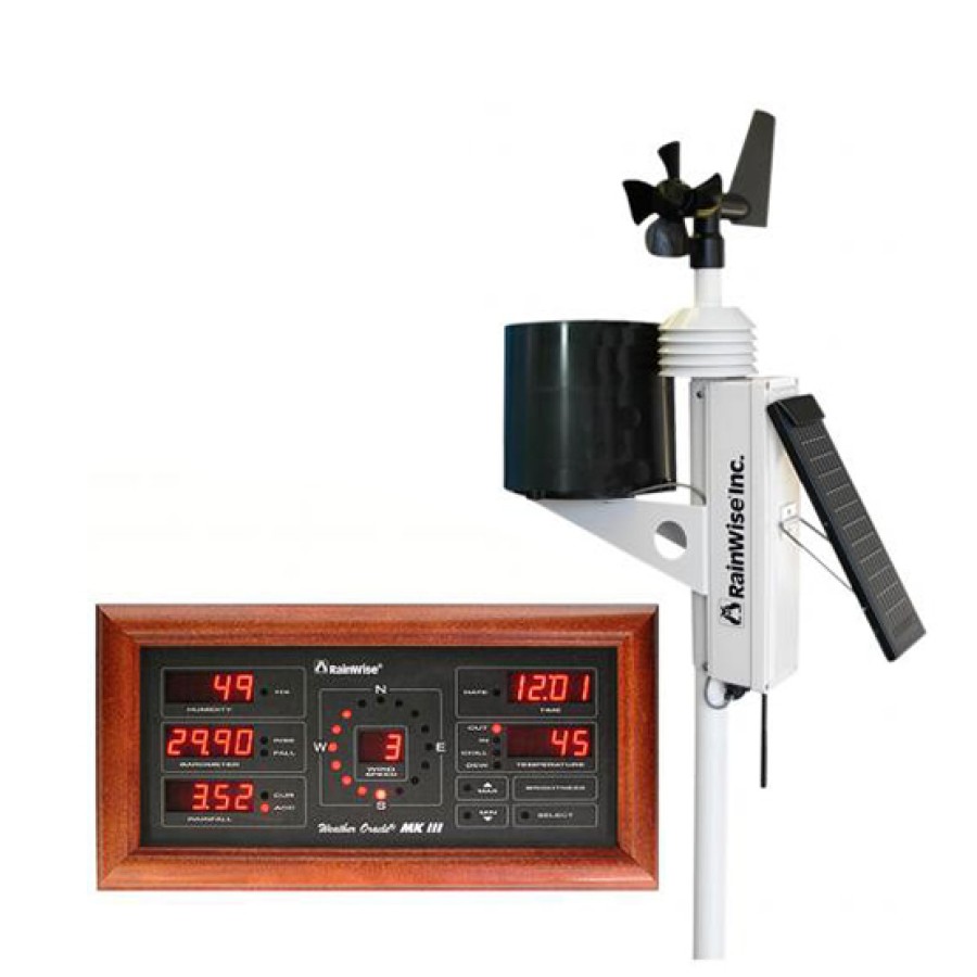 RainWise MK-III-RTI Solar Powered Wireless Pro Weather Station w/ Cherry Base Unit